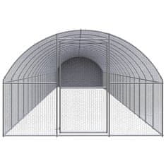 Vidaxl Zunanji kokošnjak 3x20x2 m pocinkano jeklo