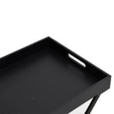 Greatstore Zložljiva miza črna 48x34x61 cm MDF