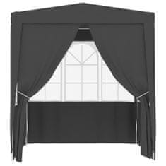 Vidaxl Profesionalen vrtni šotor s stranicami 2x2 m antraciten 90 g/m2