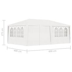 shumee Profesionalen vrtni šotor s stranicami 4x6 m bel 90 g/m2