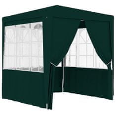 Greatstore Profesionalen vrtni šotor s stranicami 2x2 m zelen 90 g/m2