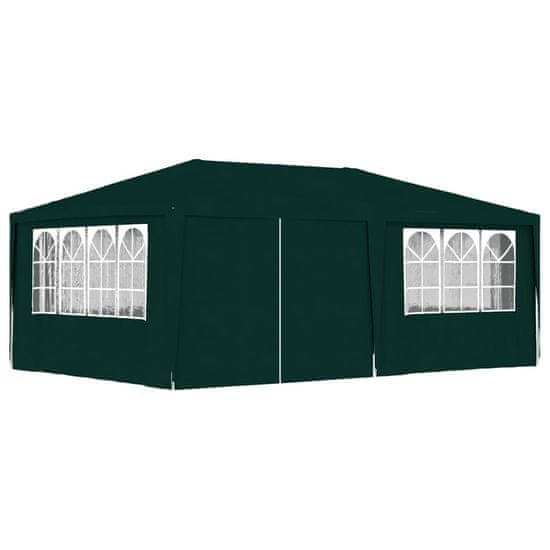 shumee Profesionalen vrtni šotor s stranicami 4x6 m zelen 90 g/m2