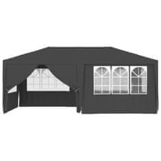 Vidaxl Profesionalen vrtni šotor s stranicami 4x6 m antraciten 90 g/m²