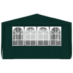 Vidaxl Profesionalen vrtni šotor s stranicami 4x6 m zelen 90 g/m2