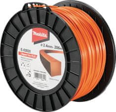 Makita E-02820 najlonska nitka kvadrat oranžna 2,4 mm/206 m