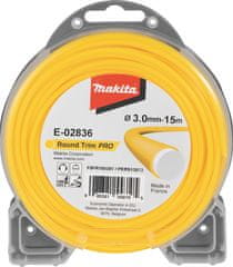 Makita E-02836 najlonska nitka okrogla rumena dvojna 3,0 mm/15 m
