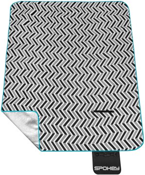 Spokey Piknik Zigzag odeja za piknik, s trakom, 180 × 210 cm