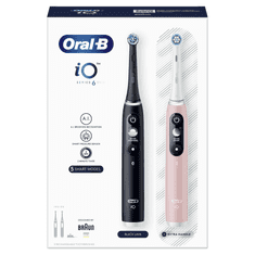 Oral-B iO Series 6 komplet magnetnih zobnih ščetk, črna in roza