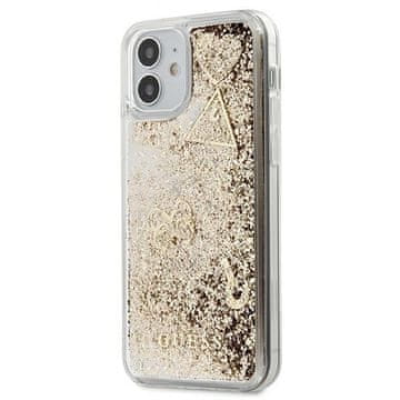 Guess GUHCP12SGLHFLGO iPhone 12 mini 5,4" zlati/zlati trdi ovitek z bleščicami