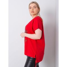 RELEVANCE Ženska bluza plus size MARLENE rdeča RV-BZ-6434.28P_363178 Univerzalni