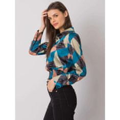 ITALY MODA Modra ženska bluza z vzorcem GRIZELLA DHJ-BZ-15251.82_380288 Univerzalni