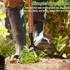 Netscroll Pripomoček za odstranjevanje plevela skupaj s koreninami – v stoje!, brez bolečin v hrbtu ali križu, orodje za boj proti plevelu, ClawWeeder