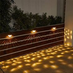Netscroll 2-delni komplet vodoodpornih LED solarnih vrtnih luči, za stopnice, teraso, ograjo, osvetlitev vrtne potke, hitro polnjenje, prihranek pri stroških elektrike, avtomatski priklop, DecorativeLights