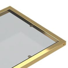 shumee Računalniška stranska mizica črna 50x35x65 cm kaljeno steklo