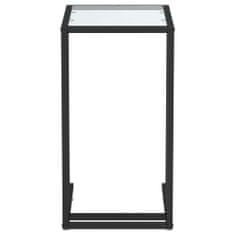shumee Računalniška stranska mizica prozorna 50x35x65 cm steklo