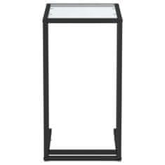 Vidaxl Računalniška stranska mizica prozorna 50x35x65 cm steklo