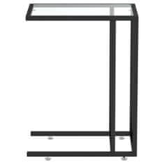 Vidaxl Računalniška stranska mizica prozorna 50x35x65 cm steklo