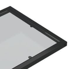 Greatstore Računalniška stranska mizica črna 50x35x65 cm kaljeno steklo