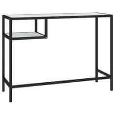 Vidaxl Računalniška miza bel marmor 100x36x74 cm kaljeno steklo