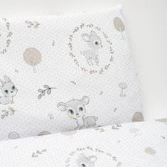 NEW BABY 3-delna posteljnina 100/135 cm Jelen sivo-rožnata