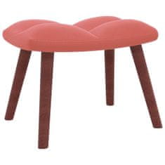 shumee Gugalni stol s stolčkom roza žamet