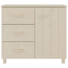 Vidaxl Komoda HAMAR medeno rjava 90x40x80 cm trdna borovina