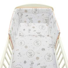 NEW BABY 3-delna posteljnina 100/135 cm Jelen sivo-rožnata
