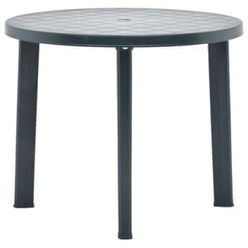 Vidaxl Vrtna miza zelena 89 cm plastika