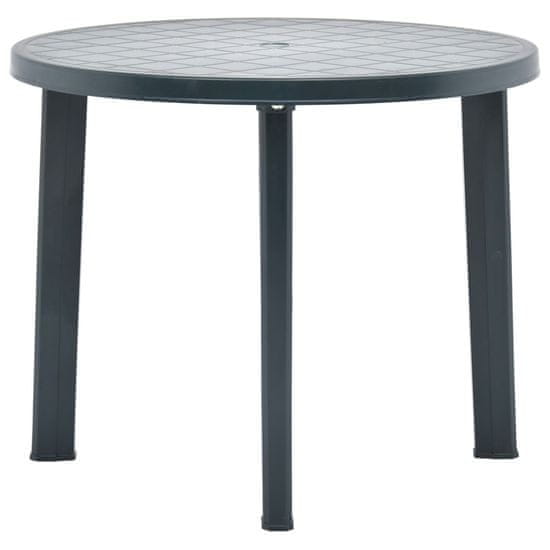 Vidaxl Vrtna miza zelena 89 cm plastika