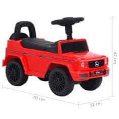 Greatstore Otroški poganjalec avto Mercedes-Benz G63 rdeč