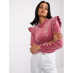 ITALY MODA Ženska bluza z dolgimi rokavi CAPRI roza DHJ-BZ-6533A.44P_382228 Univerzalni