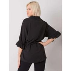 RUE PARIS Ženska bluza s kravato Marcia RUE PARIS black CHA-BZ-3576.25_381685 S-M