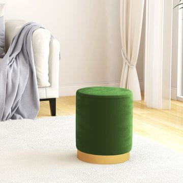 Vidaxl Okrogel stolček s prostorom za shranjevanje zelen žamet 31 x 37 cm