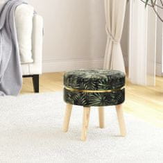 Greatstore Okrogel stolček, barvni, oblazinjen s tkanino