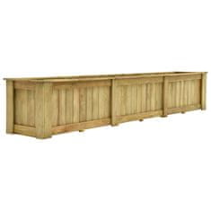 Vidaxl Dvignjeno cvetlično korito 291x50x50 cm impregnirana borovina