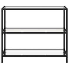 Vidaxl Konzolna mizica prozorna 100x36x90 cm kaljeno steklo