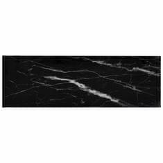 Vidaxl Konzolna mizica prozorna in črn marmor 100x36x90 cm steklo