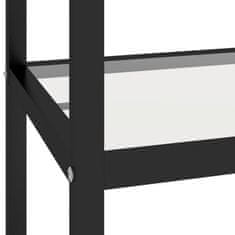 Vidaxl Konzolna mizica prozorna in črna 100x36x90 cm kaljeno steklo