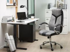 Beliani Sivi vrtljivi pisarniški stol FORMULA 1