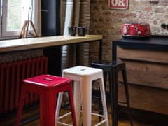 Beliani Komplet 2 barskih stolčkov 60 cm črne barve CABRILLO