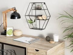 Beliani Stenska polica črna TIGARD