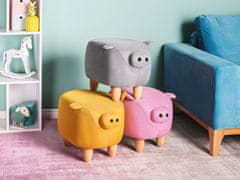 Beliani Svetlo siv stolček piggy PIGGY