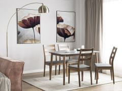 Beliani Garnitura miza 118 x 77 cm s štirimi stoli MODESTO