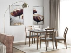 Beliani Lesena jedilna miza siva 118 x 77 cm MODESTO