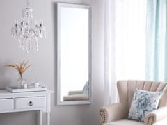 Beliani Stensko ogledalo z belim okvirjem 50x130 cm BENON