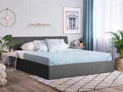 Beliani Siva postelja s shrambo 180x200cm ORBEY