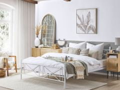 Beliani Bela kovinska postelja z okvirjem 180 x 200 cm RODEZ