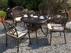 Beliani Vrtna miza in 4 stoli ANCONA rjave barve