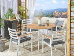 Beliani Komplet 4 belih vrtnih stolov CAVOLI