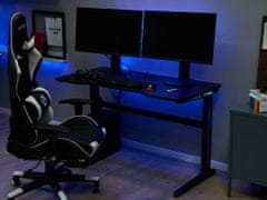 Beliani RGB LED igralna miza 120 x 60 cm črna DORAN